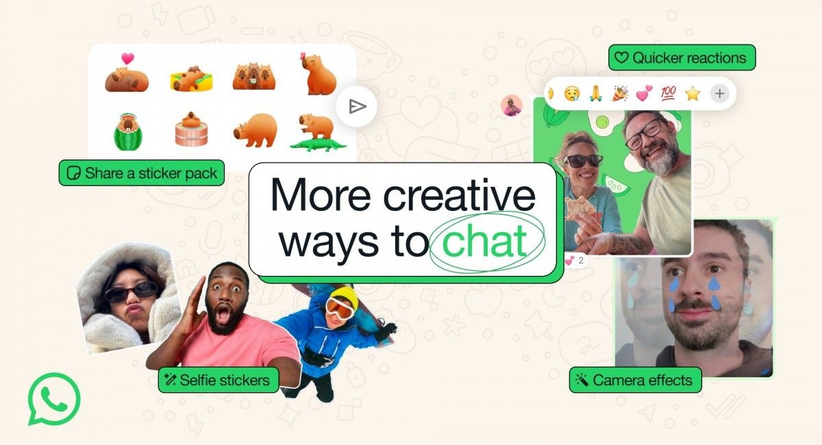 WhatsApp adds selfie stickers and quicker reactions